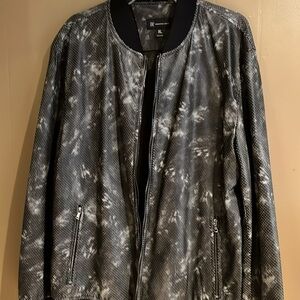 I N C Men’s Dressy Bomber Jacket Sz XL NEW Black Galaxy Print